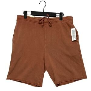 Aeropostale High Rise Fold-Over Fleece Baggy Shorts NWT Womens Sz M Peachy Brown